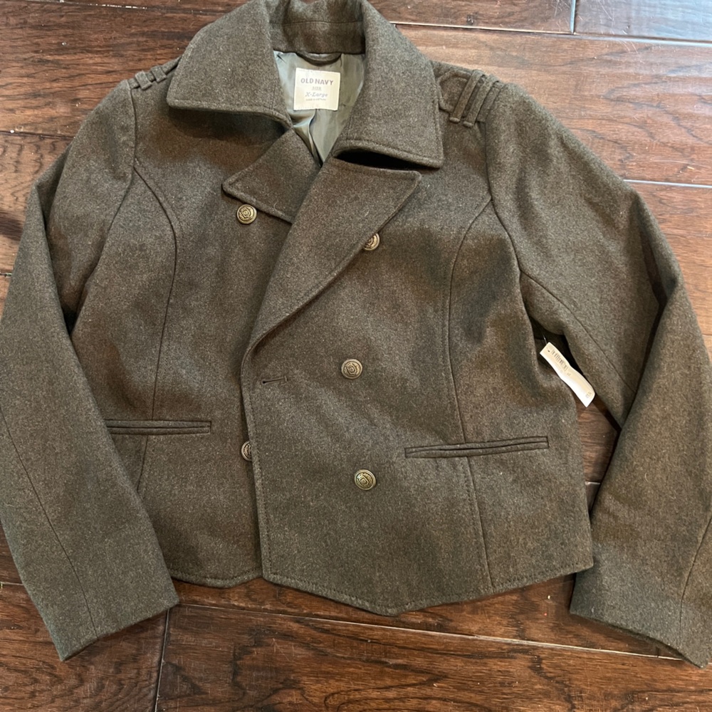 Old Navy Khaki Double-Breasted Blazer